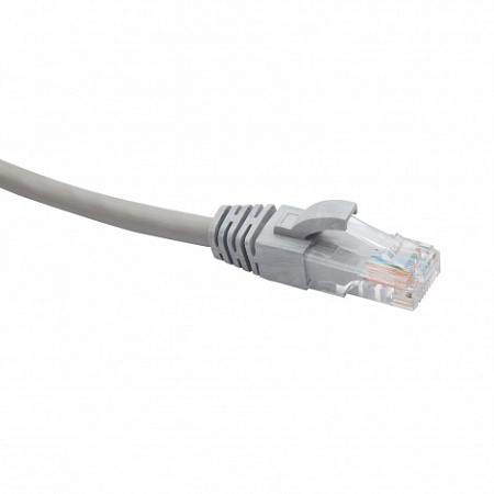 DATAREX RJ45-RJ45 U/UTP Cat.5e PVC нг(А)-LS (DR-180011) Патч-корд (коммутационный шнур), 3м, серый