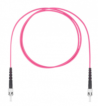 DATAREX Шнур оптический коммутационный патч-корд, ST-ST симплекс (simplex) OM4, нг(А)-HF, маджента, 15 м