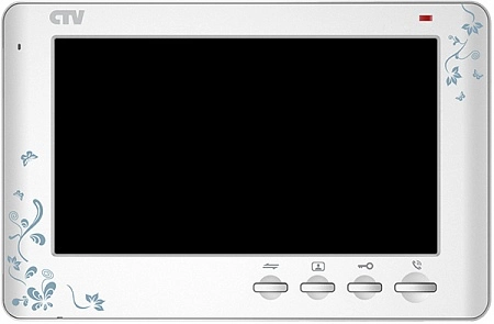 CTV-M1704SE W (White) Монитор видеодомофона 7'' со сменными передними панелями (серебристый металлик, &quot;шампань&quot;, &quot;белый декор&quot;), с кнопочным управлением, встроенный автоответчик, , встроенный источник питания