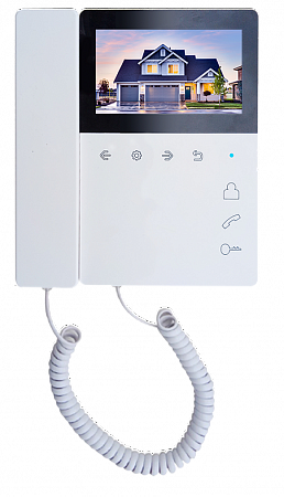 Tantos Elly c трубкой (White) Монитор цветного видеодомофона, TFT LCD 4.3&quot;, трубка на магните
