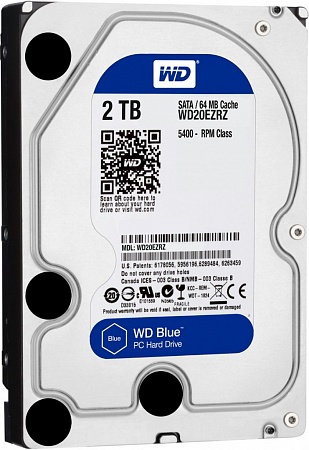 Western Digital WD Caviar Blue HDD SATA  -  III WD20EZRZ Жесткий диск  2ТБ, 3.5, 5400об/мин, 64Мб